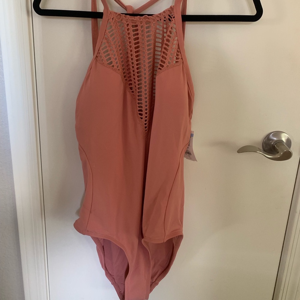 Peach Robin Piccone One-piece Swimsuit Sz 14